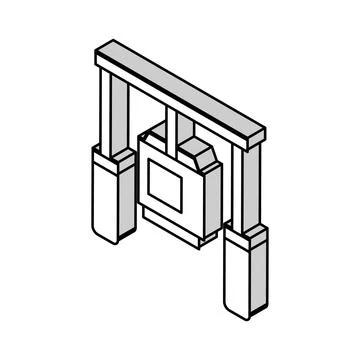Camera anti shock tool isometric icon vector illustration Stock Illustration
