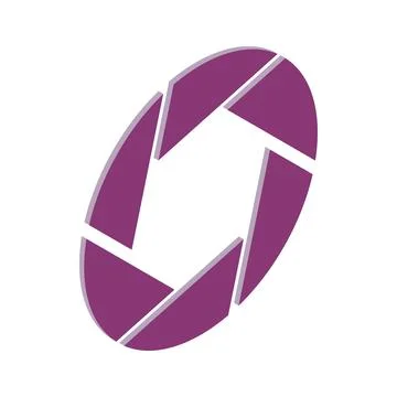 Camera aperture icon, isometric 3d style Stock Illustration