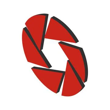 Camera aperture icon, isometric 3d style Stock Illustration