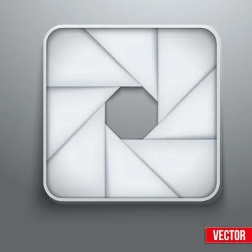 Camera aperture objective icon photography symbol Stock Illustration