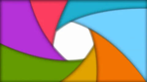 Camera aperture open and close animation effect 스톡 동영상 36005782