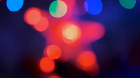 Camera approaches New Year star standing on Christmas tree Stock-Footage 125994980