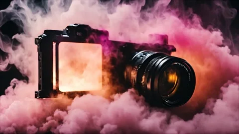 Camera around slowly moving into clouds of smoke. Vídeos de archivo 273953809