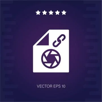 Camera attachment vector icon Stock Illustration