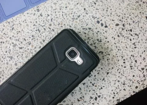 Camera on the back of the mobile phone Stock Photos