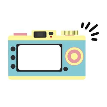 Camera back side view flat Illustrazione stock