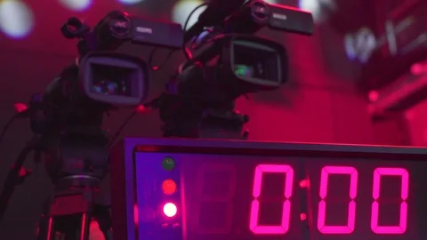 The camera on the back of the timer clock in the room Stock Footage 96469591