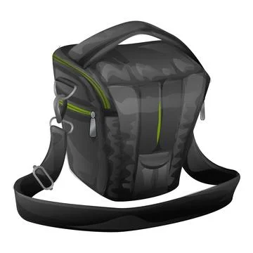 Camera bag icon cartoon . Digital photo Stock Illustration