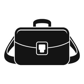 Camera bag icon, simple style Stock Illustration