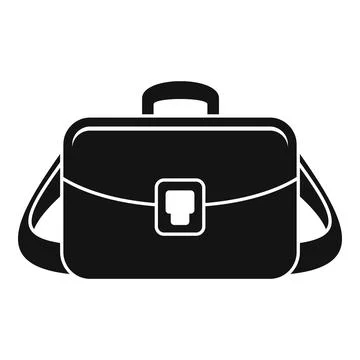 Camera bag icon, simple style Stock Illustration