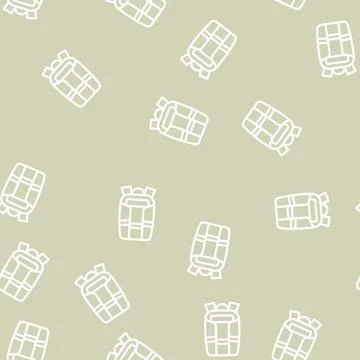 Camera bag line vector seamless pattern Stock Illustration
