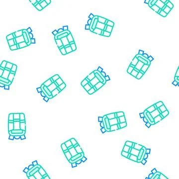 Camera bag vector seamless pattern Illustrazione stock