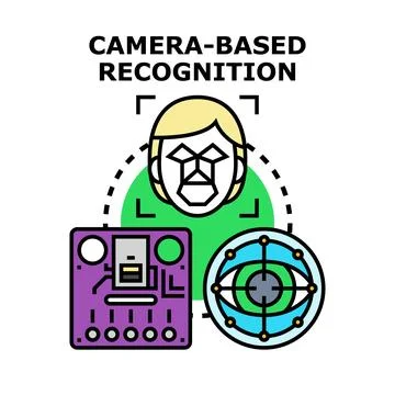 Camera based recognition system using biometric technology Stock Illustration
