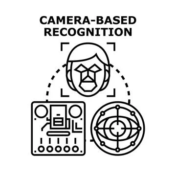 Camera based recognition system using biometric technology Ilustración de archivo