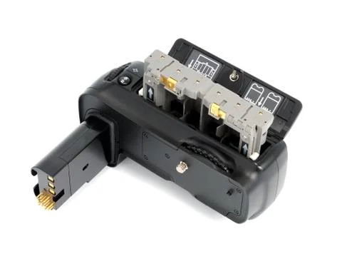 Camera battery grip Stock Photos