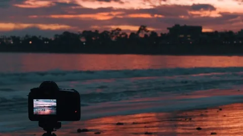 Camera On The Beach Stock Footage 75461825