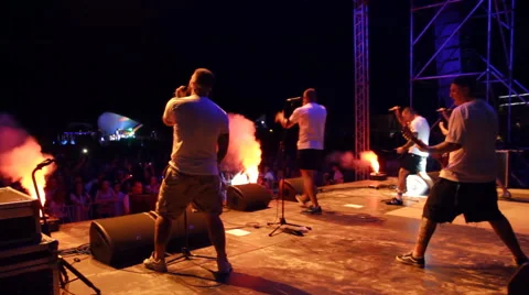 The Camera Behind the Musicians Stock Footage 66303609