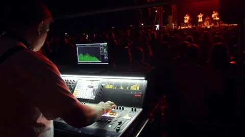 The Camera Behind the Sound Engineer Stock Footage 66303166