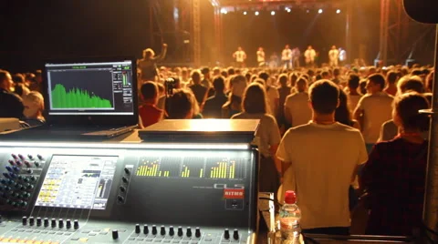 The Camera Behind the Sound Engineer Stock Footage 66303204