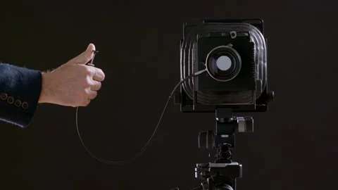 Camera on a black background. Stock Footage 254974838