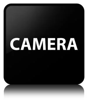 Camera black square button Stock Illustration