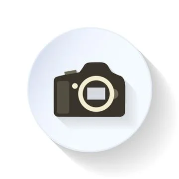The camera body flat icon Illustrazione stock