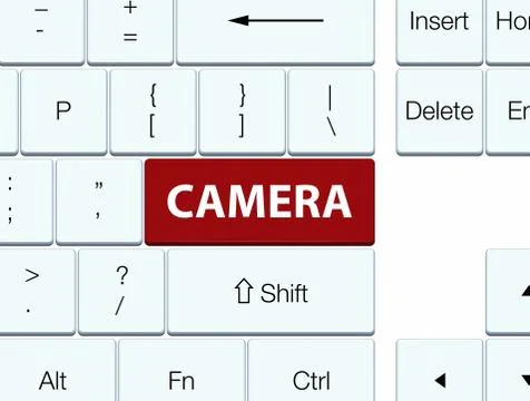 Camera brown keyboard button Illustrazione stock