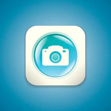 Camera Button Illustrazione stock