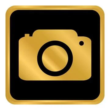 Camera button on white. Illustrazione stock