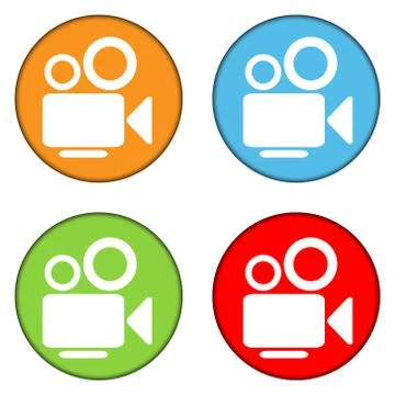 Camera buttons set Stock-Illustration