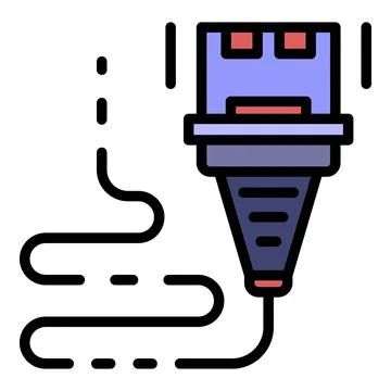 Camera cable icon color outline vector Stock Illustration