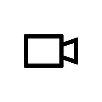 Camera camcoder icon for simple flat style ui design Stock Illustration