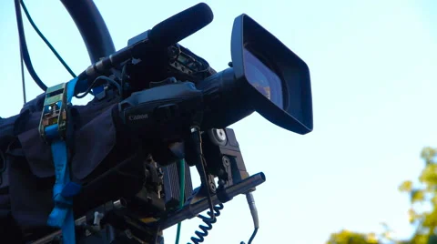 Camera on the camera crane in motion, close-up Video stock 66878453