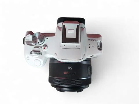 Camera Canon Eos R50 wit kit lens 50 mm Stock Photos