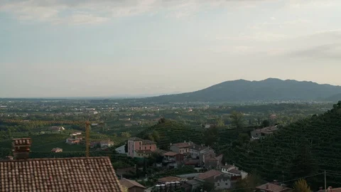 Camera car - Beautiful view of the vineyard valley in Valdobbiadene - 4k Vídeos de archivo 115507936