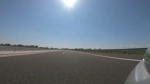 Camera car front pov driving on highway in Puglia, Italy 스톡 동영상 147121714