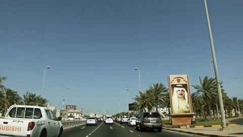 Camera car. Manama. Bahrain Stock Footage 87179606