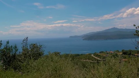 Camera car on the Mediterranean coast Stock-Footage 74447385