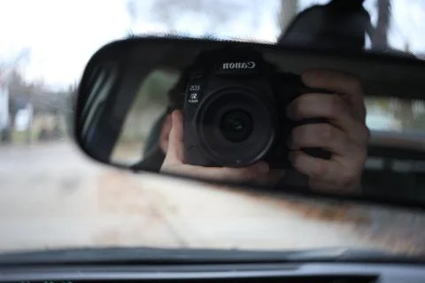 Camera Car Rear View Mirror Stock Photos
