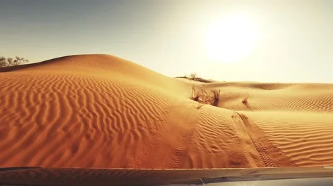 Camera car in the sahara desert driver pov Stock Footage 64255449