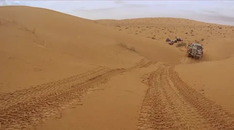 Camera car in the sahara desert Stock Footage 57676323