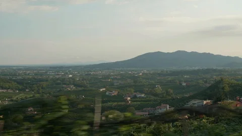Camera car - through the prosecco street near Valdobbiadene - 4k Stock Footage 115507918
