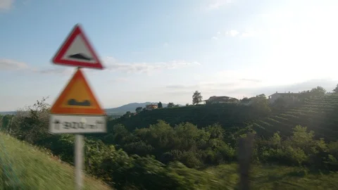 Camera car - through the prosecco street - 4k Stock Footage 115507960