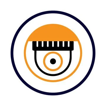 Camera, cc camera, security camera service icon Stock Illustration