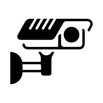 Camera, cc camera, security camera service icon Stock Illustration