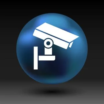 Camera cctv icon sign graphic theft wireless street Illustrazione stock