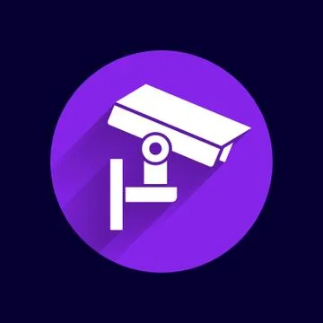 Camera cctv icon sign graphic theft wireless street Illustrazione stock