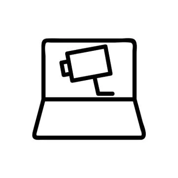 Camera cctv icon vector. Isolated contour symbol illustration Stock Illustration