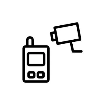 Camera cctv icon vector. Isolated contour symbol illustration Illustrazione stock