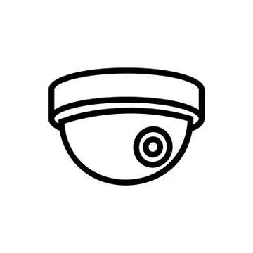 Camera cctv icon vector. Isolated contour symbol illustration Illustrazione stock
